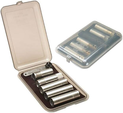 MTM Choke Tube Case for 6 Extended Tubes, Clear Smoke