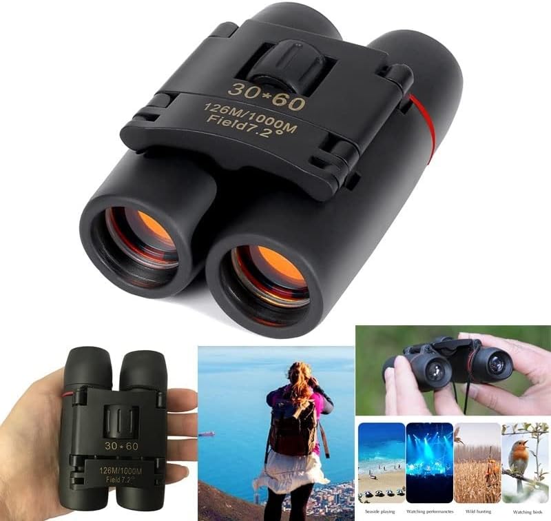 Compact 30X60 Binoculars, Lightweight Foldable