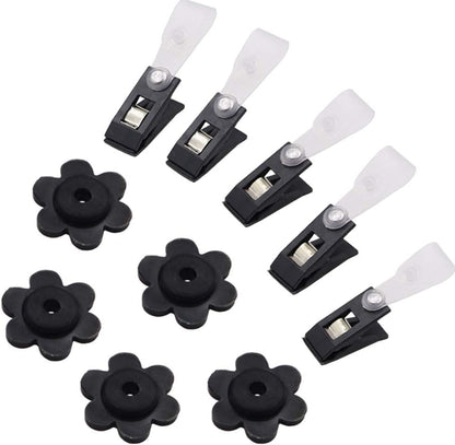 10 PCS Garden Flag Rubber Stoppers & Clips