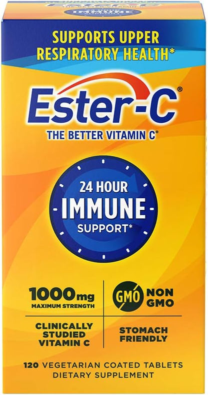 Ester-C Vitamin C 1000mg Tablets, Immune Booster, 120ct