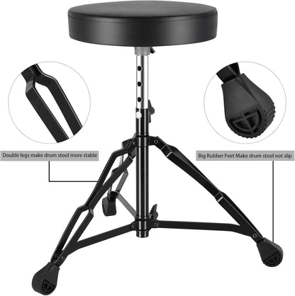 EASTROCK Drum Throne, Anti-Slip Drumming Stool