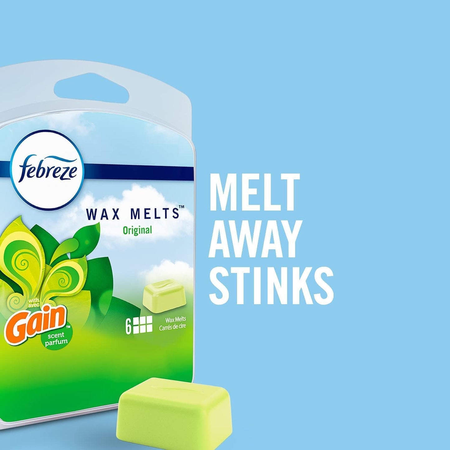 Febreze Wax Melts, Gain Scent, Air Freshener, 6-Pack