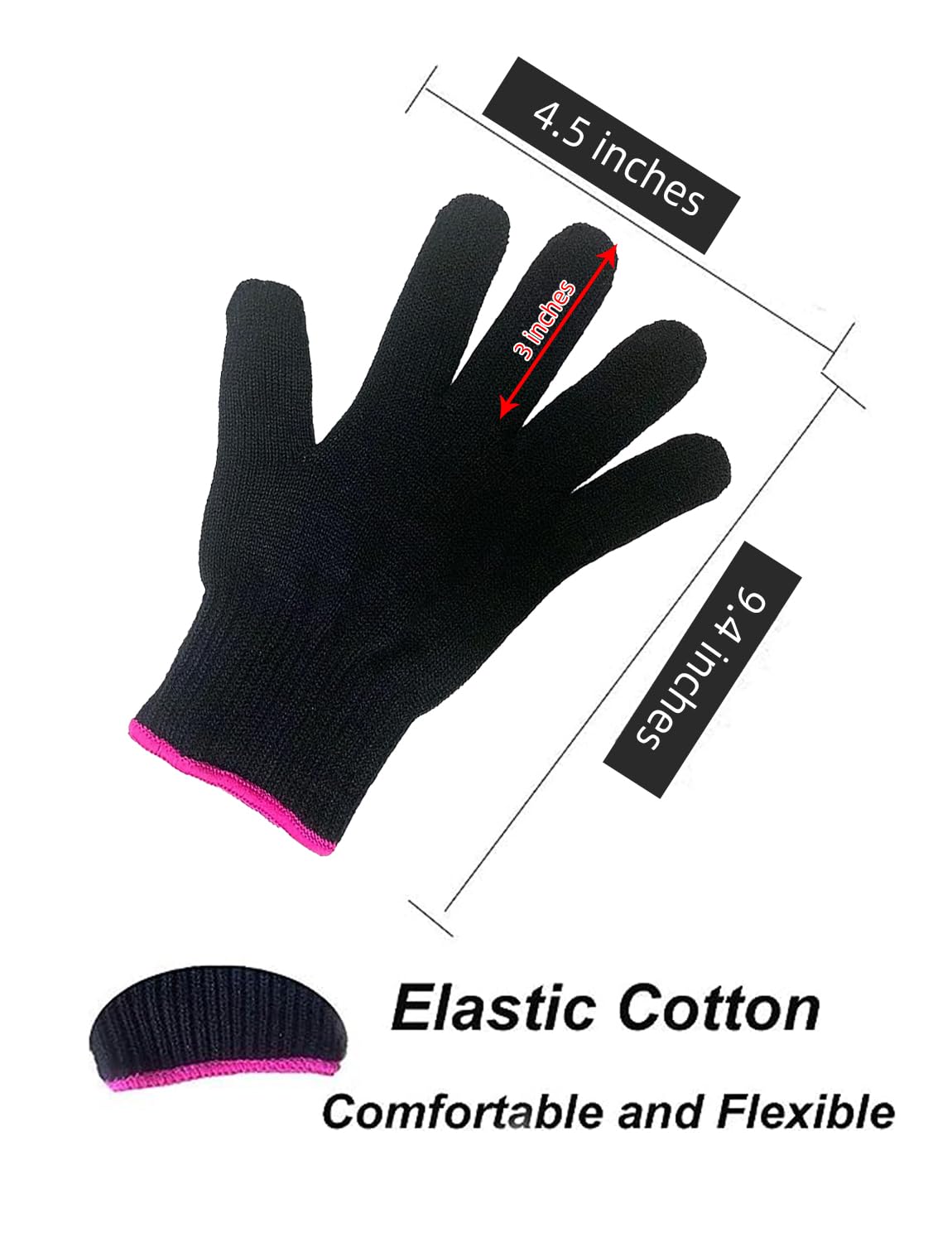 2 Heat-Resistant Gloves for Curling & Styling Tools