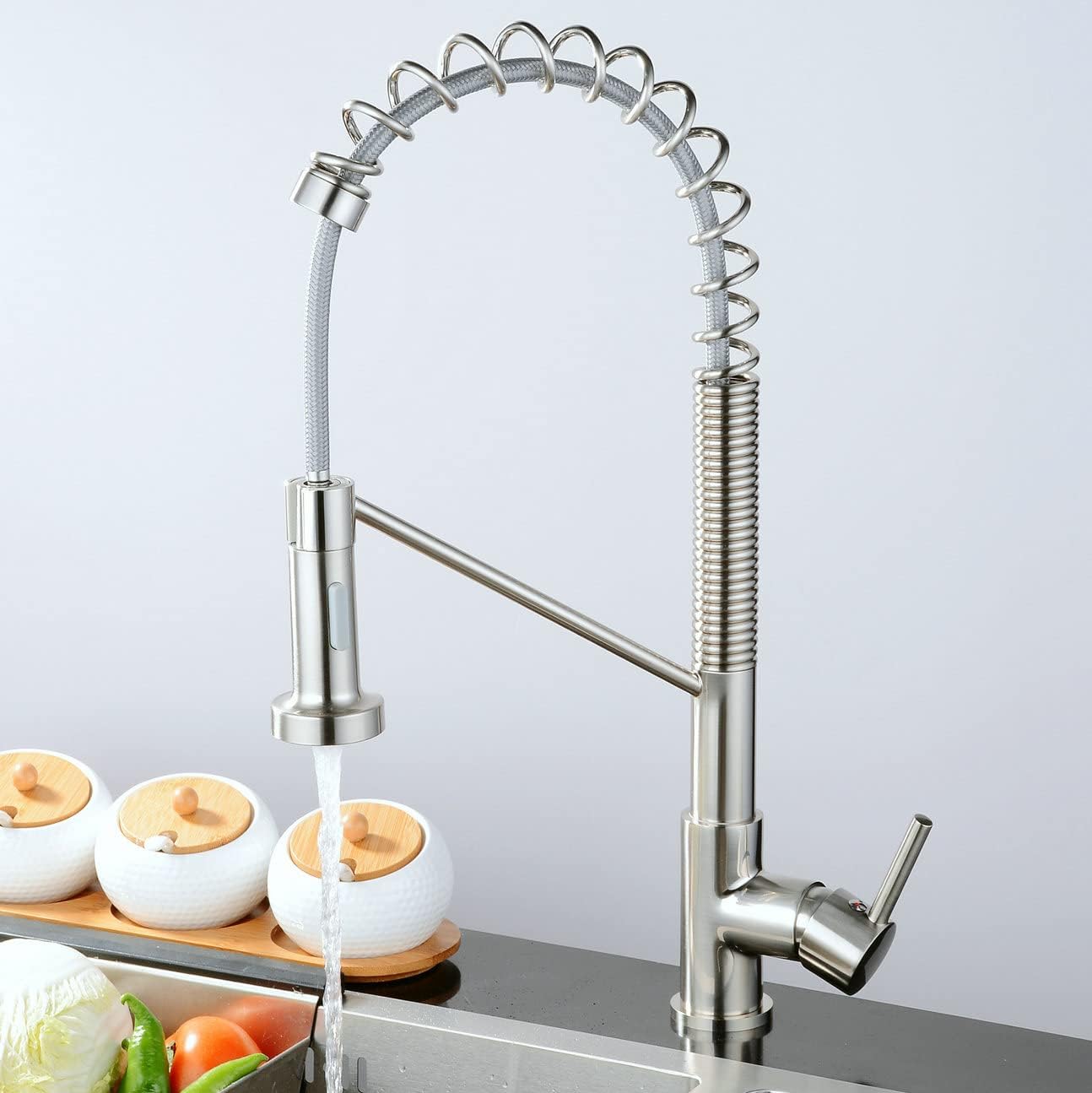 Kitchen Sink Faucet Pull-Out Sprayer, Nickel