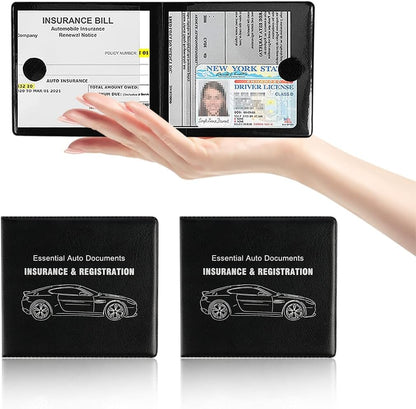 2-Pack Car Registration & Insurance Document Holders