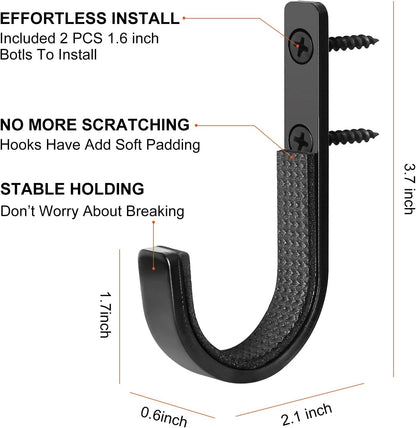 Gun Rack Hooks, Wall Mount Soft Padding