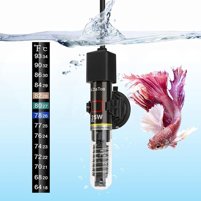 25W Mini Aquarium Heater for 1-5 Gallon Tanks