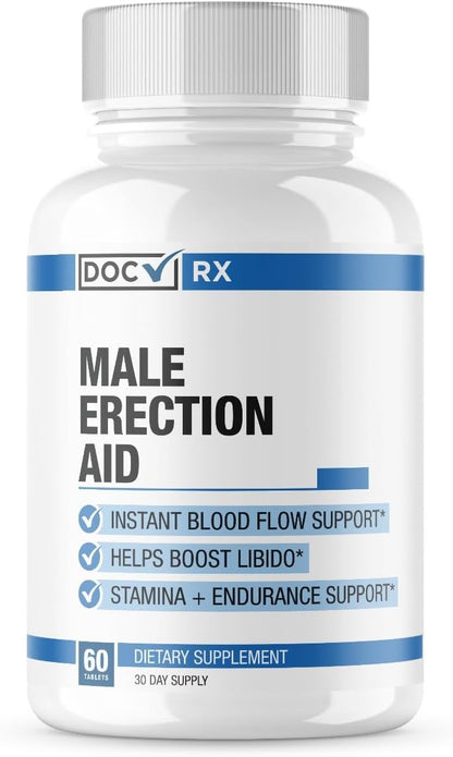 Doc RX Male Performance Pills, Fast Acting Blood Flow Support