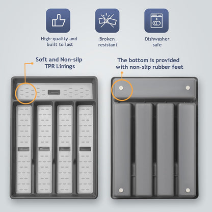 Silverware Organizer with Cutlery Icons