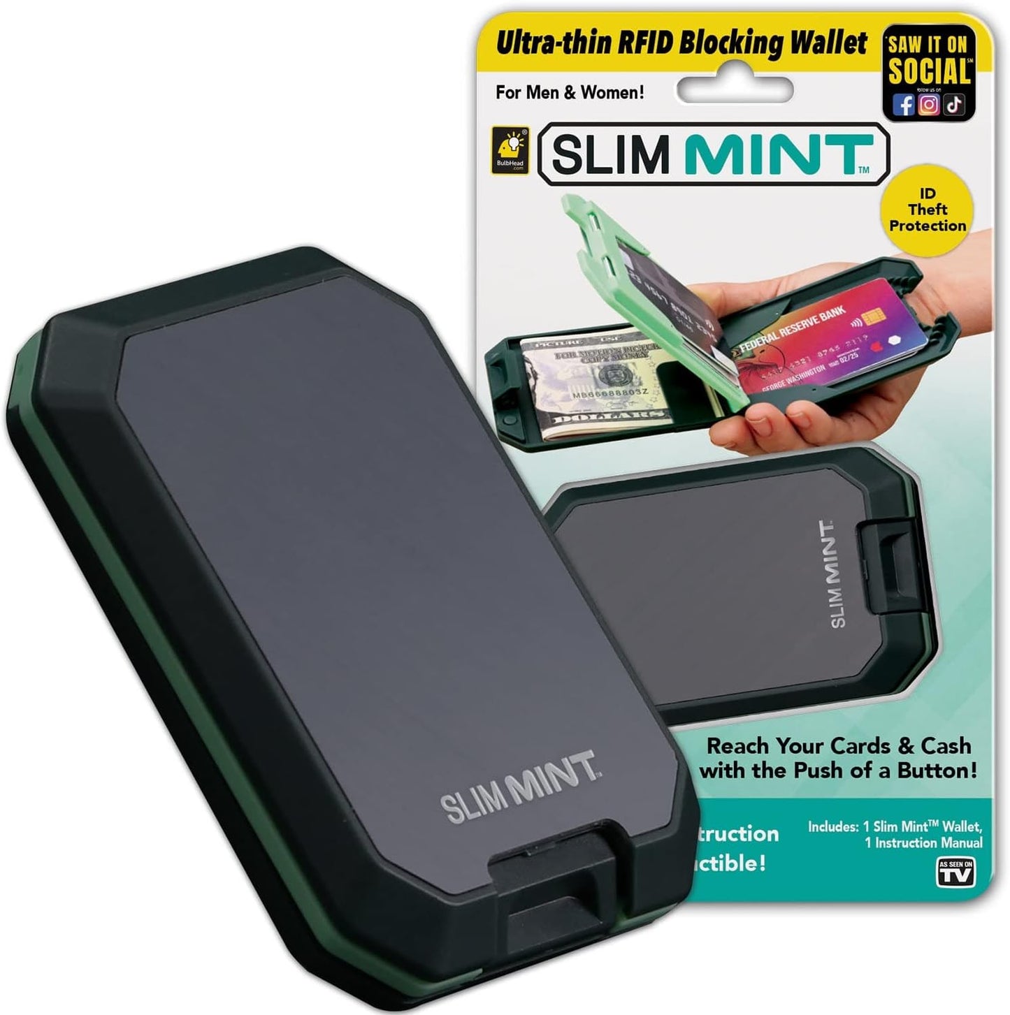 Slim Mint Ultra-Thin RFID-Blocking Wallet, ID Theft Protection