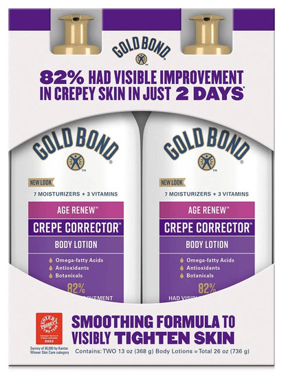 Gold Bond Age Renew Crepe Corrector Body Lotion, 13oz, 2-Pack