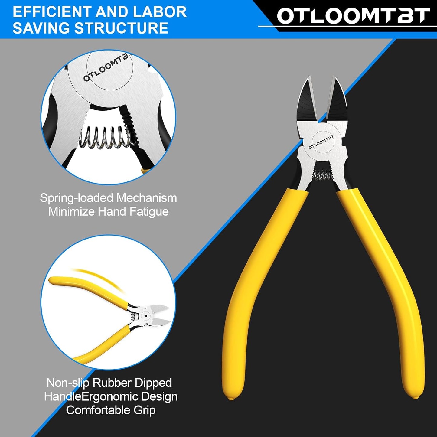 2PCS Heavy Duty Wire Cutters, 6/5" Carbide Steel Pliers