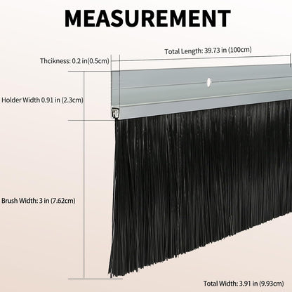 Garage Door Brush Seal Strip, 3 Sets