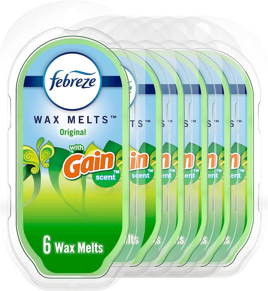 Febreze Wax Melts, Gain Scent, Air Freshener, 6-Pack