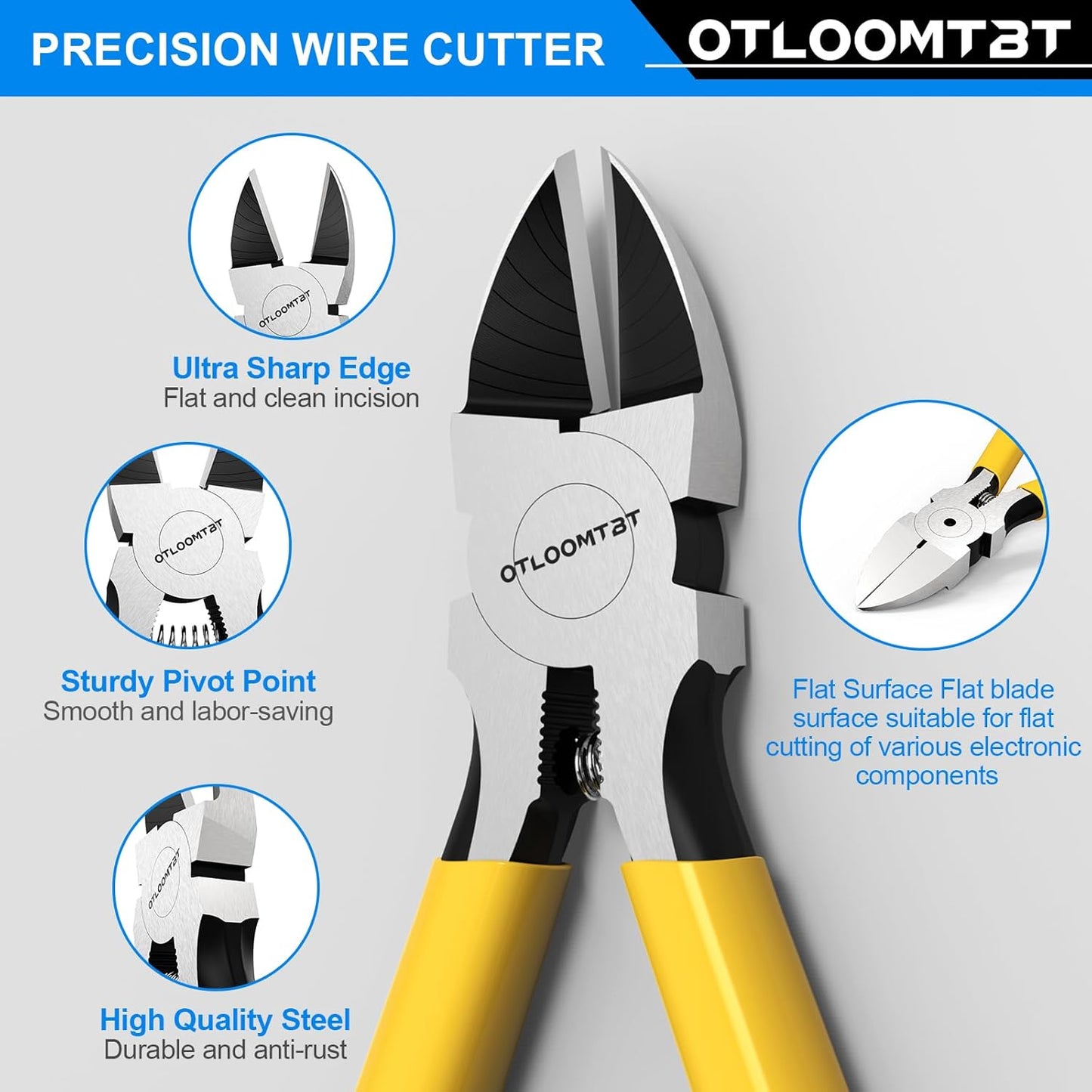 2PCS Heavy Duty Wire Cutters, 6/5" Carbide Steel Pliers