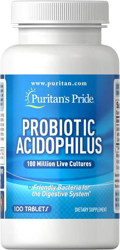 Puritan's Pride Probiotic Acidophilus Capsules, 100-Count