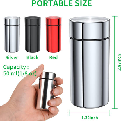 3-Pack Portable Aluminum Airtight Smell-Proof Storage Jars