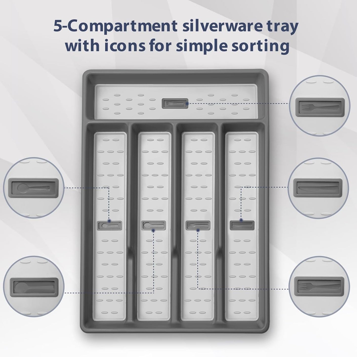 Silverware Organizer with Cutlery Icons