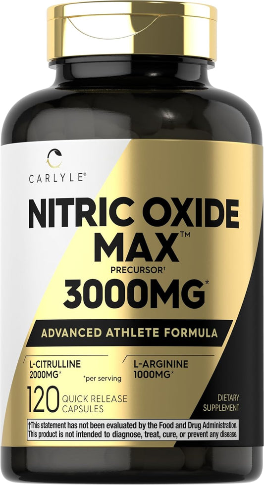 Nitric Oxide Supplement 3000mg, Pre-Workout with L-Arginine