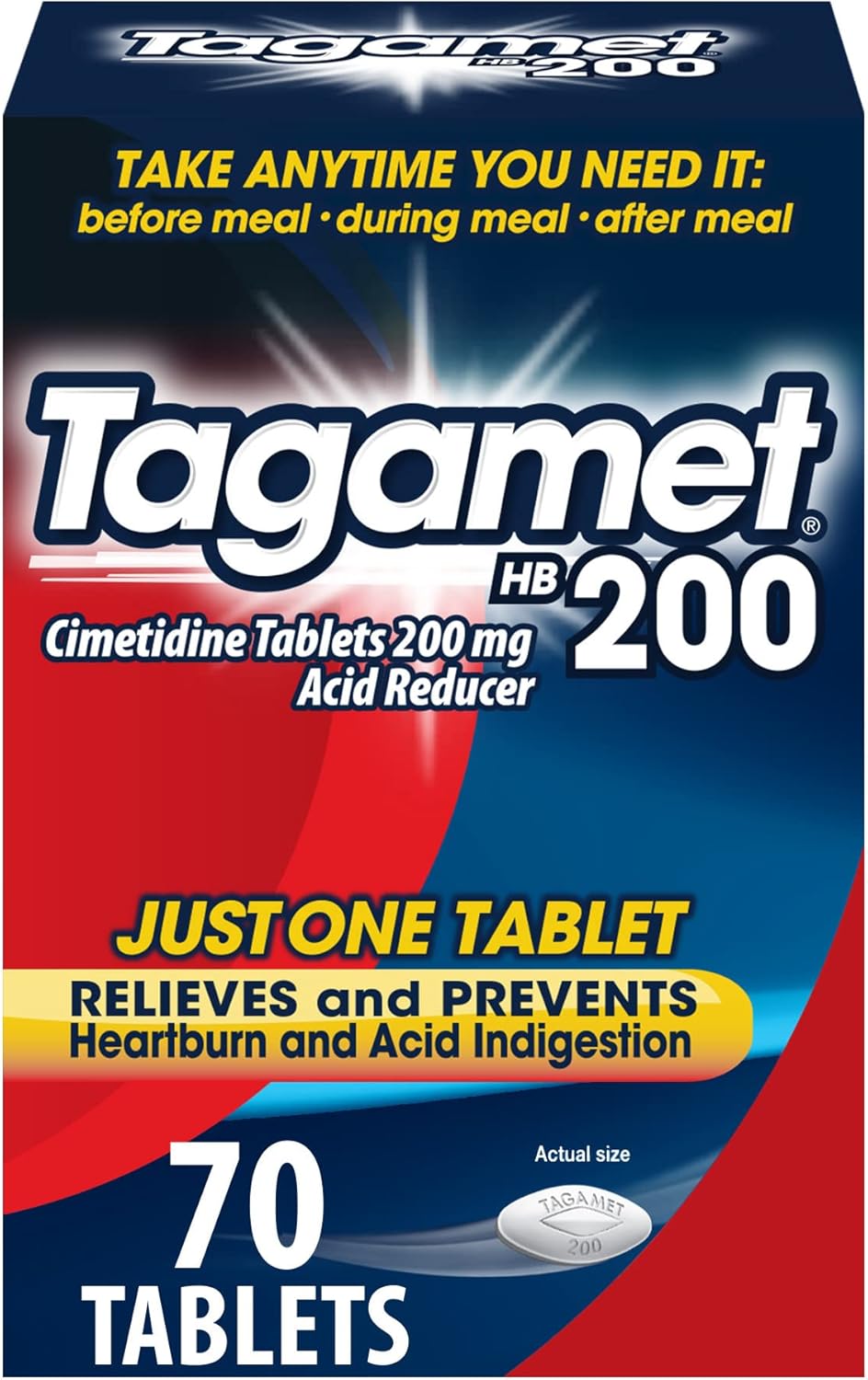 Tagamet HB 200mg Acid Reducer & Heartburn Relief, 70-Count, Free Shipping