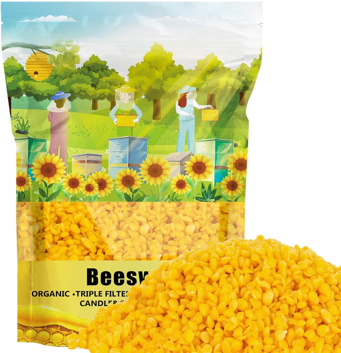 CARGEN 453g Organic Beeswax Pellets (1lb)