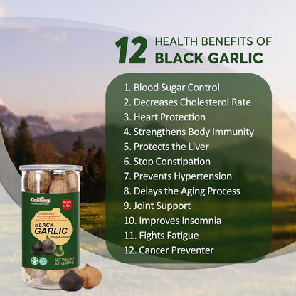 ONETANG 250g Black Garlic, 90-Day Fermented