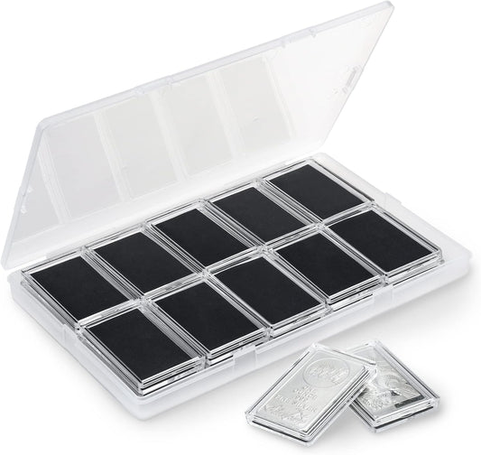 Silver Bar Holder, 1 Oz Case, 20-Piece Capsule Storage