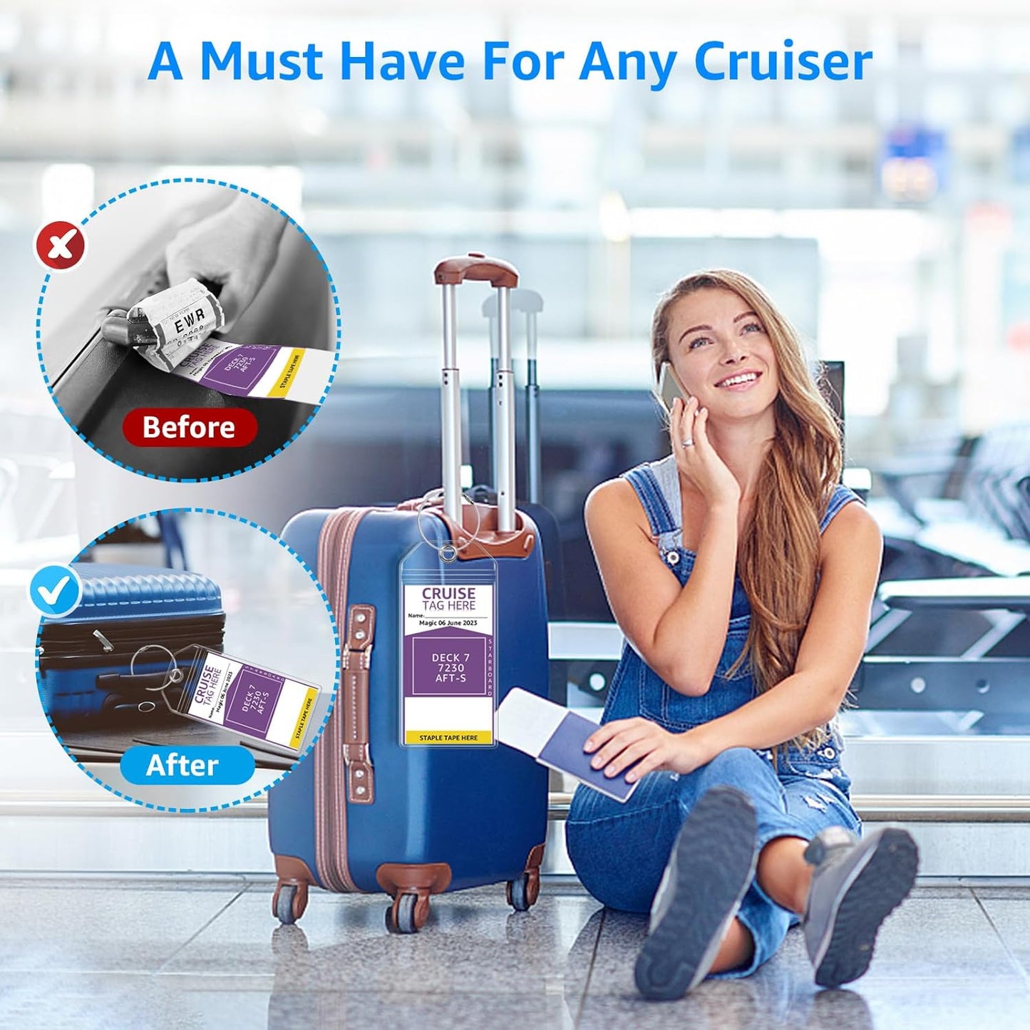 5-Pack Cruise Luggage Tag Holders