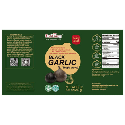 ONETANG 250g Black Garlic, 90-Day Fermented