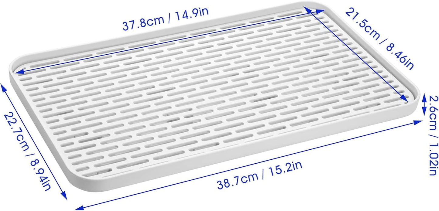 2-Tier Dish Drainer Tray, Cup & Bowl Rack