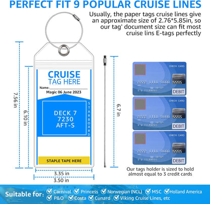 5-Pack Cruise Luggage Tag Holders