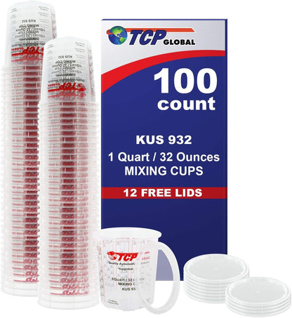 100 Quart Paint Mixing Cups w/ Lids