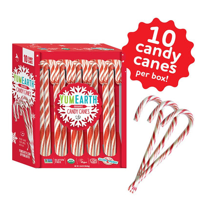 YumEarth Organic Peppermint Candy Canes, 10 Count