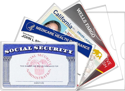 6-Pack Social Security/Medicare Card Protector Sleeves