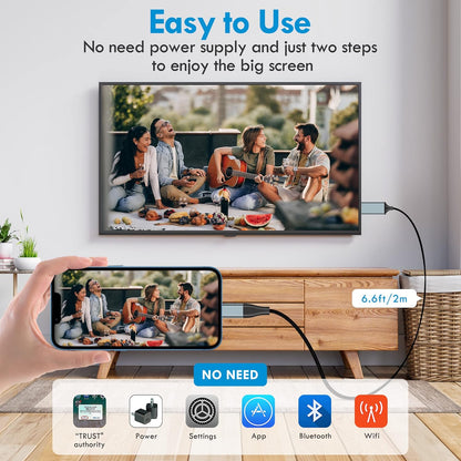 Lightning to HDMI Adapter for iPhone to TV, iPhone 14 Compatible