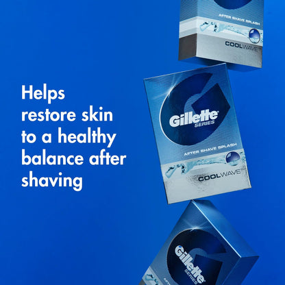 Gillette After Shave Splash Cool Wave, 3.3 Oz