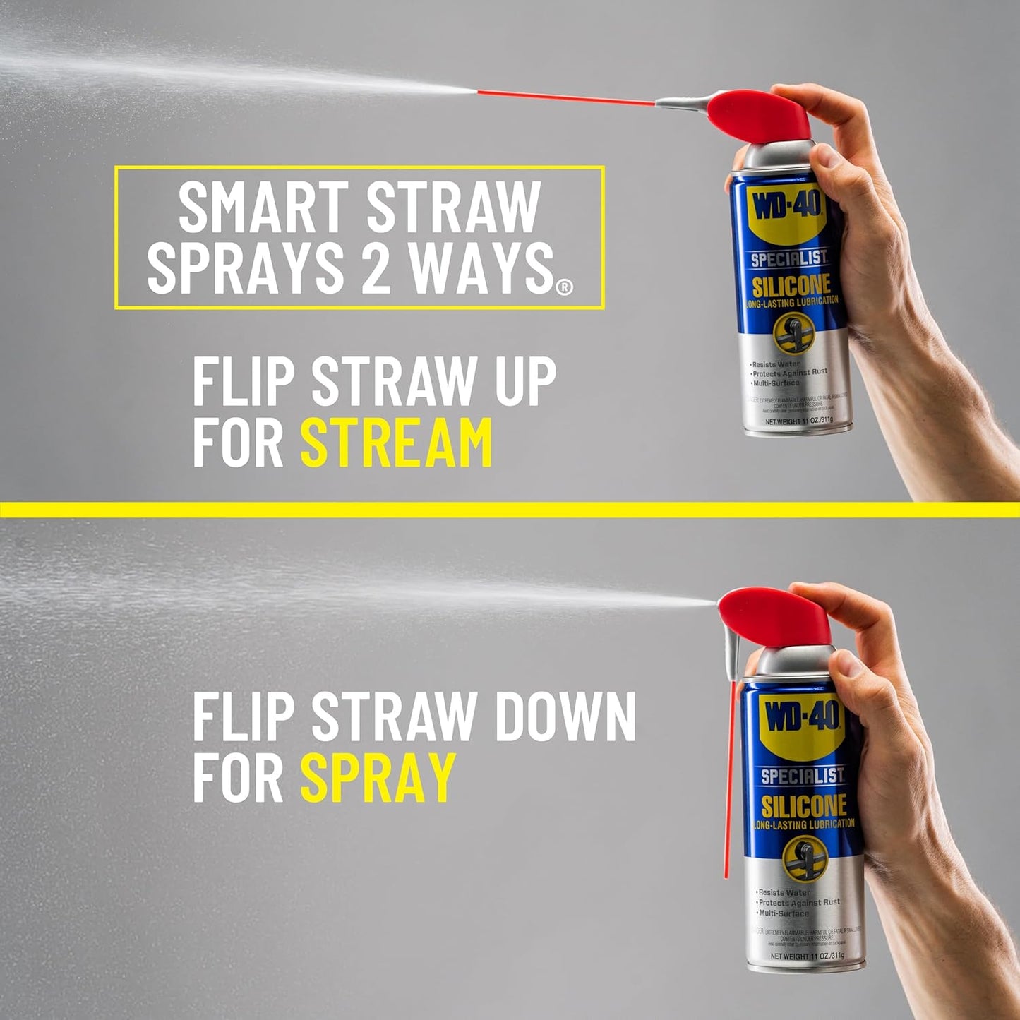 WD-40 Silicone Lubricant with Smart Straw, 11oz