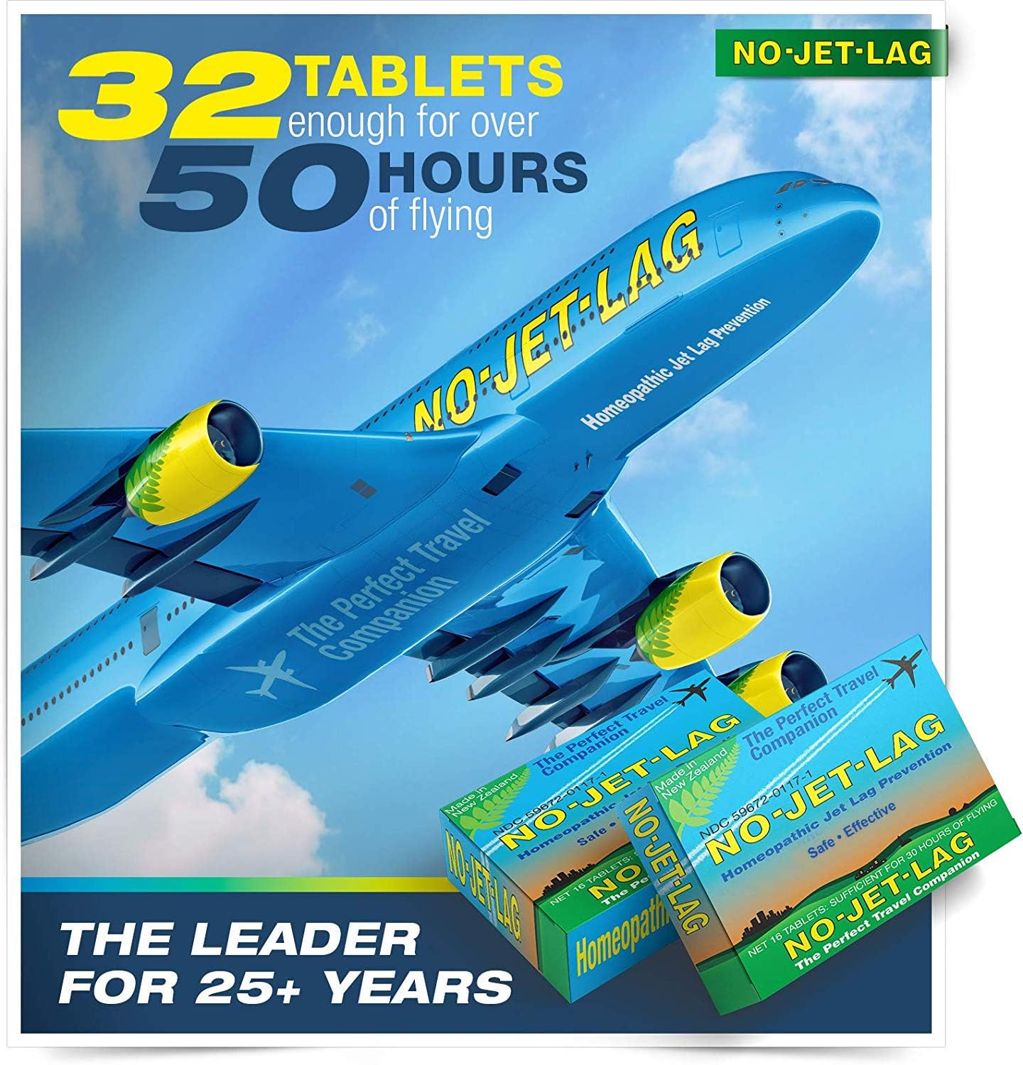 Miers Labs No Jet Lag Homeopathic Remedy, 32 Count