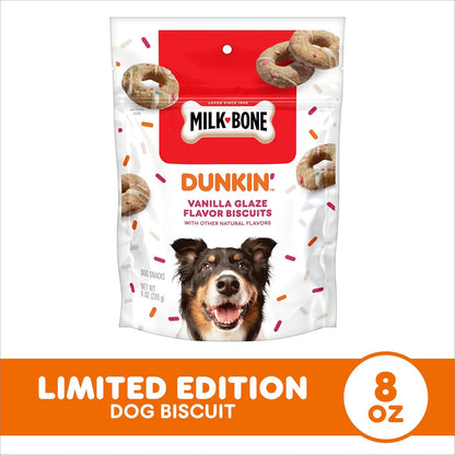 Milk-Bone Dunkin' Vanilla Glaze Dog Treats, 8oz