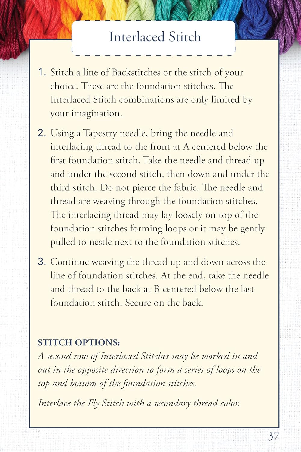 Hand Embroidery Stitches At-A-Glance Guide