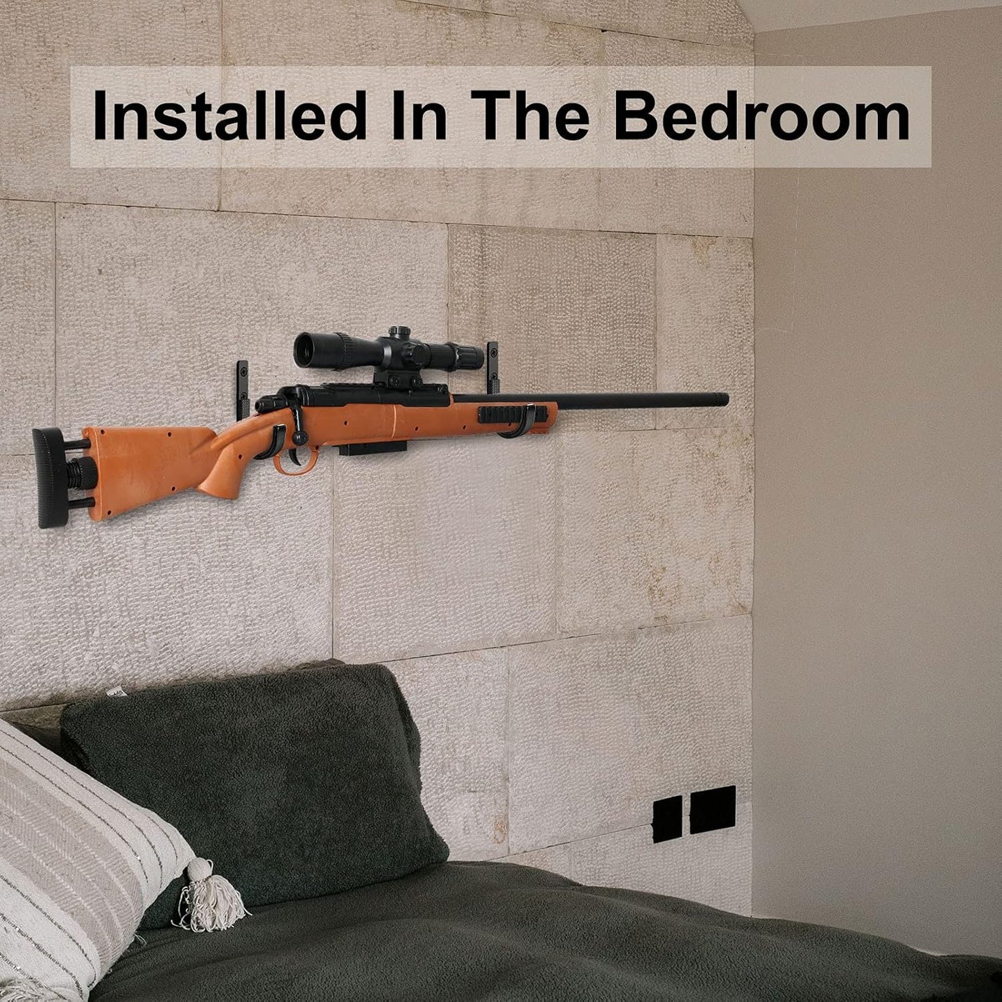 Gun Rack Hooks, Wall Mount Soft Padding