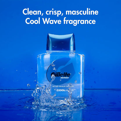 Gillette After Shave Splash Cool Wave, 3.3 Oz