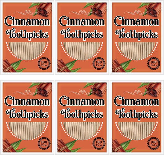 600 Cinnamon Flavored Toothpicks, Bulk for Adults Oral Care