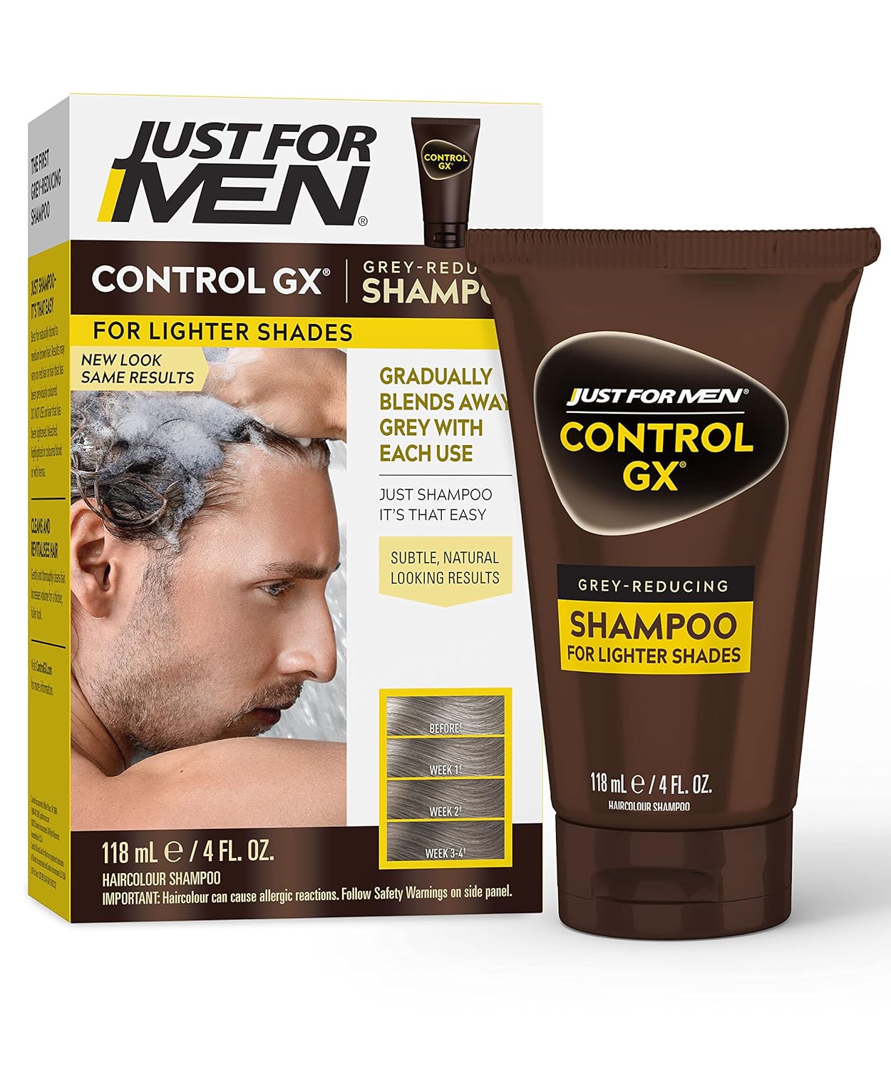 Just for Men Control GX Grey Reducing Shampoo, Lighter Shade