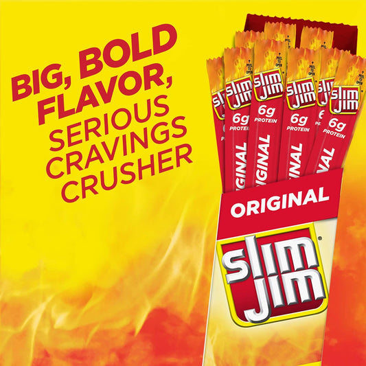 Slim Jim Original Meat Sticks, 24 Count