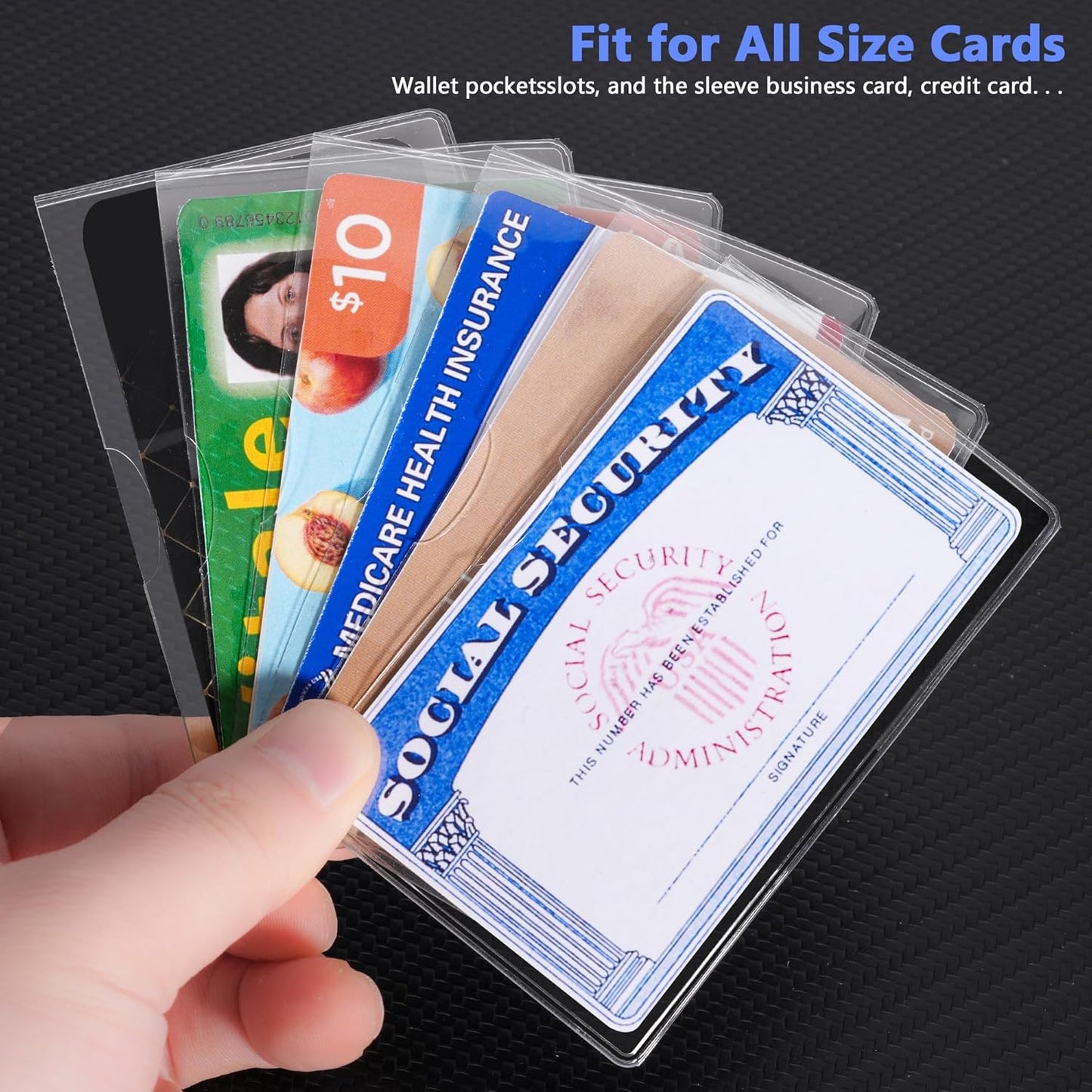 6-Pack Social Security/Medicare Card Protector Sleeves