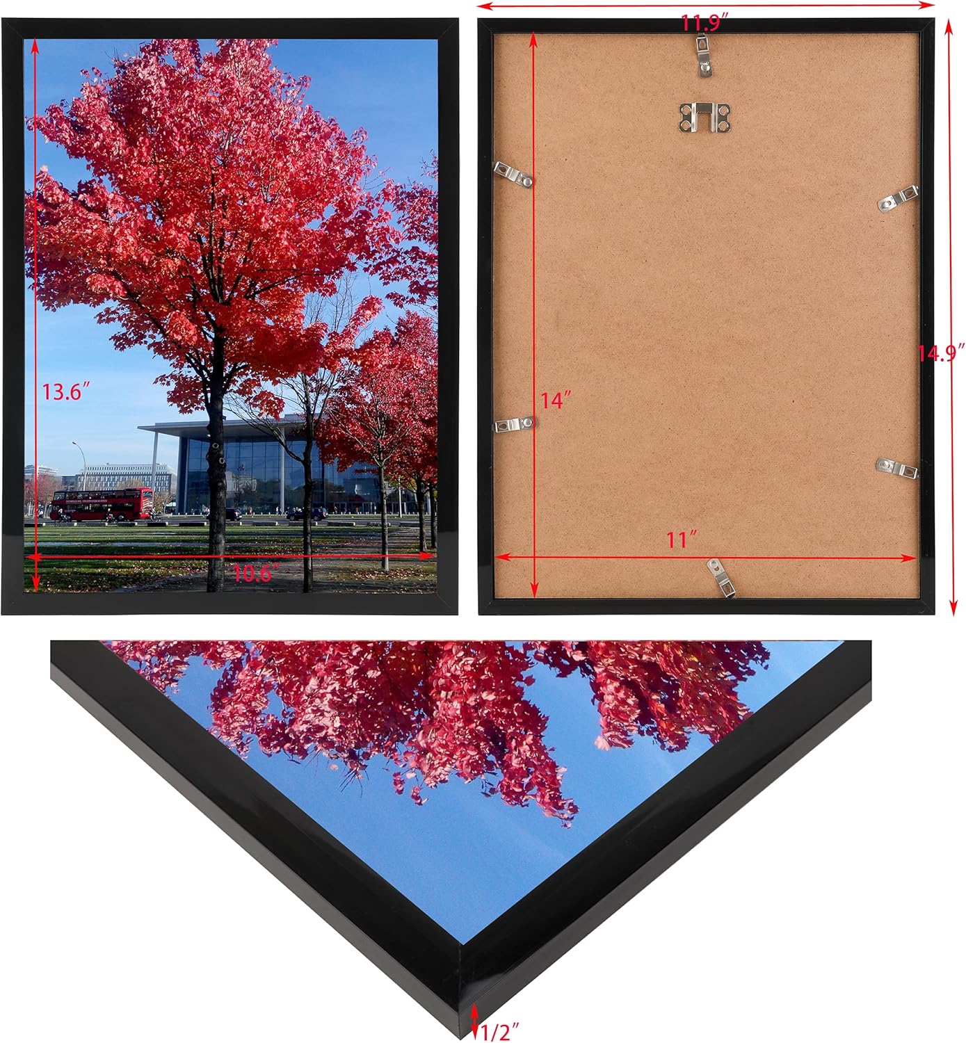 11x14 Black Wall-Mount Picture Frame