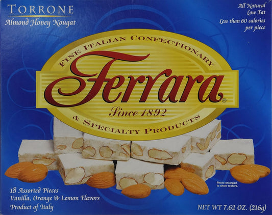 Ferrara Torrone Nougat Candy, 18 Pieces