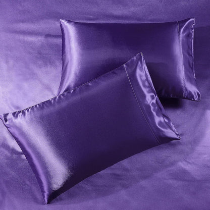 Satin Sheets California King, 4-Piece, Purple