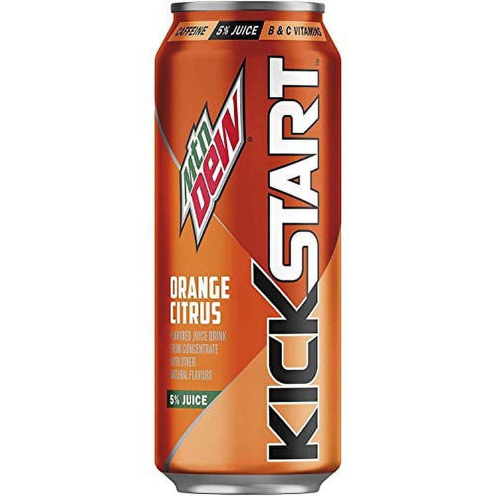 Mountain Dew Kickstart, Orange, 16oz (12)